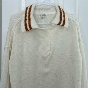 Sweater with orange stripe detail